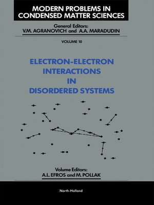 cover image of Electron-Electron Interactions in Disordered Systems